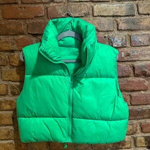 Bright Green Puffer Vest